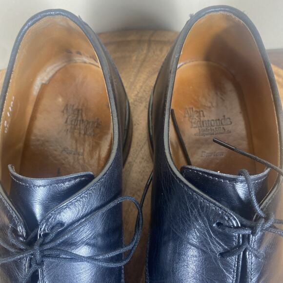 Allen Edmonds Burton Mens Black Size 9.5 Leather Oxford Dress Shoes - Picture 7 of 9
